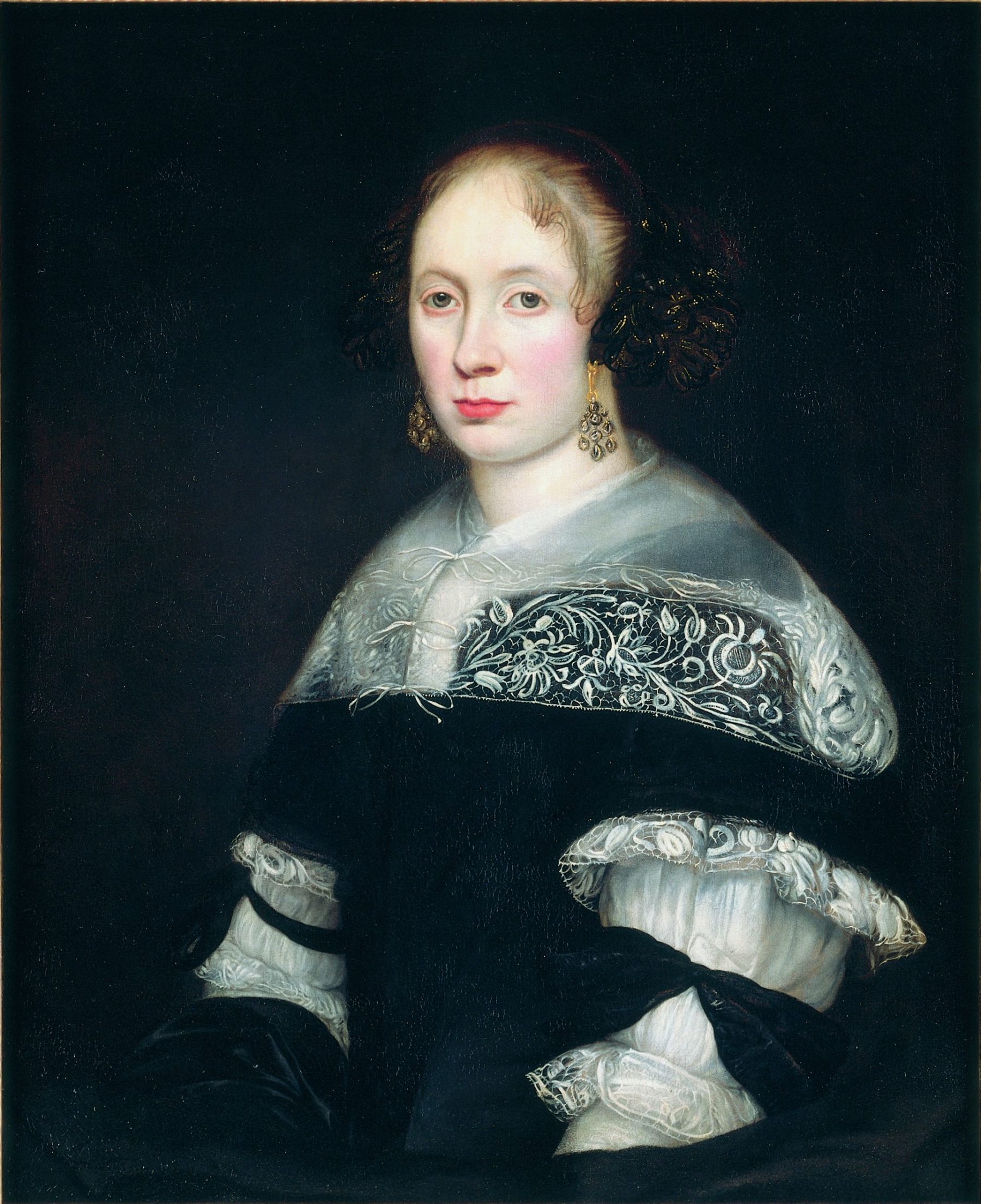 Bernart Vollenhove (1633-1691) , Bildnis einer jungen Dame , um 1670 , Öl auf Leinwand, 75,5 x 61,5 cm, SØR Rusche Sammlung Oelde/Berlin