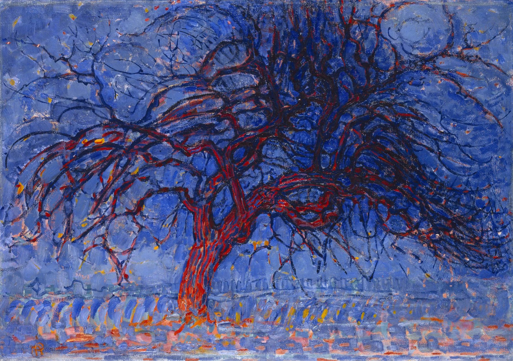 Piet Mondrian. Abend: Roter Baum, 1908-10. Sammlung Kunstmuseum Den Haag